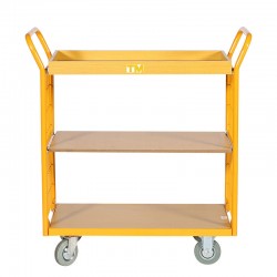 Chariot de Manutention 200kg 3 Plateaux vue de profil