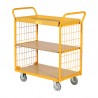 Chariot de Manutention 200kg 3 Plateaux vue de 3/4