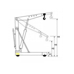 Grue d'atelier pour palette europe schema