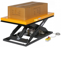 TABLE ÉLÉVATRICE ELECTRIQUE 1000kg Plateau 1300X800mm  380V position mi-hauteur avec charge