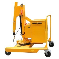 Vue de profil de la grue rotative porte à faux semi-électrique 550kg