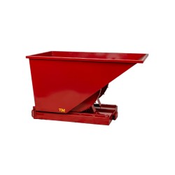 Benne auto basculante rouge 300l sans chariot élévateur - droite