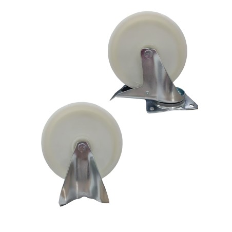 4 Roues en Nylon pour benne auto basculantes