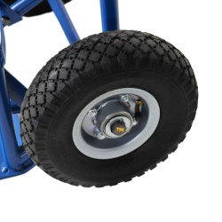 zoom sur les roues du Diable acier à bavette rabattable 250kg