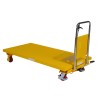 Table élévatrice manuelle 500kg plateau 1600x810mm - plateau bas - vue de 3/4 avant