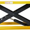 Zoom pompe et ciseaux de la table élévatrice manuelle 500kg plateau 1600x810mm