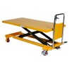 Table élévatrice manuelle 500kg plateau 1600x810mm - plateau mi-haut - vue de 3/4 avant