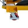 Zoom roues pivotantes de la table élévatrice manuelle 500kg plateau 1600x810mm