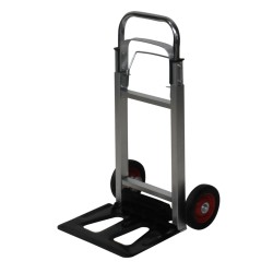 Diable pliant en aluminium 90kg - Vue de 3/4 avant - replié