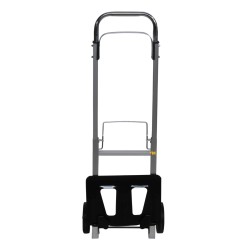 Diable pliant en aluminium 90kg - Vue de face - déplié - bavette repliée