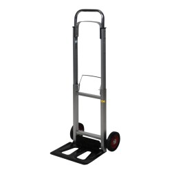 Diable pliant en aluminium 90kg - Vue de 3/4 avant - déplié