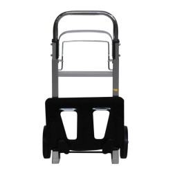Diable pliant en aluminium 90kg - Vue de face - replié - bavette repliée