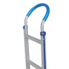 Zoom arceau ergonomique du diable alu 200kg roues pneumatiques