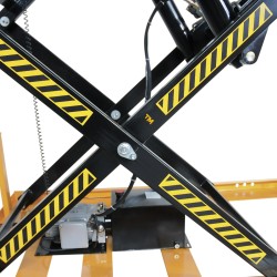 Table élévatrice électrique triple ciseaux 2000 kg - zoom sur les ciseaux