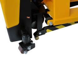Transpalette haute levée tout électrique monocylindre - zoom roues stabilisatrices