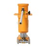 Cric hydraulique 25 tonnes position basse vue de face avec bras droit