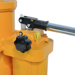 Cric hydraulique 25 tonnes position haute zoom sur le bras