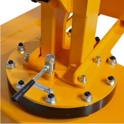 Grue d'atelier rotative avec porte à faux 550 kg - zoom système de rotation