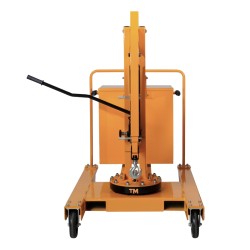 Grue d'atelier rotative avec porte à faux 550 kg - vue de face bras abaissé