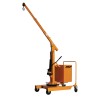 Grue d'atelier rotative avec porte à faux 550 kg - vue de 3/4 avant bras levé