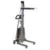 Gerbeur poste de travail INOX 150kg vue de 3/4 arrière plateau haut