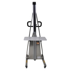 Gerbeur poste de travail INOX 150kg vue arrière plateau mi haut