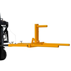 Manipulateur de fût 400kg avec chariot élévateur sans fût - vue de 3/4 avant