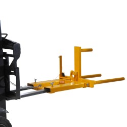 Manipulateur de fût 400kg avec chariot élévateur sans fût - vue de 3/4 arrière