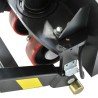 Transpalette haute levé électrique fourches 1150mm - zoom sur roues directrices et stabilisateurs