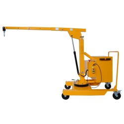 Grue rotative porte à faux semi-électrique 550kg  - bras horizontal - vue de profil