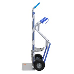 Diable porte bonbonnes roues pleines 200 kg - vue de profil sans bonbonnes