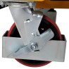 Table élévatrice manuelle 1500kg Plateau 1220x610mm - zoom roues directrices