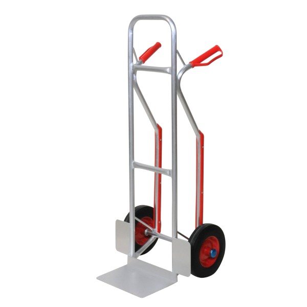 Vue de 3/4 avant du diable multi usages en aluminium 200kg