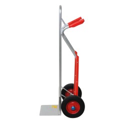 Vue de profil du diable multi usages en aluminium 200kg