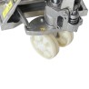 Zoom sur roues directrices du transpalette peseur inox 316 2000kg