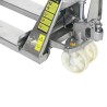 Zoom roues directrices du transpalette peseur inox 304 2000kg