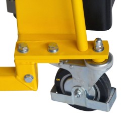 Zoom sur les roues du Gerbeur poste de travail semi électrique 1700mm 100kg
