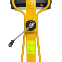 Zoom sur la manivelle du Gerbeur poste de travail à manivelle 80 kg Levée 1100mm