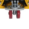 Transpalette peseur avec batterie 2000kg    zoom sur roues directrices
