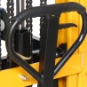 Zoom sur le timon du Gerbeur retourneur de fût surbaissé 350kg levée 1500mm