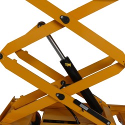 Table élévatrice électrique double ciseaux 500kg - zoom ciseau et pompe hydraulique