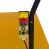 Zoom sur le boitier de commandes de la table élévatrice semi-électrique mobile 500kg simple ciseaux