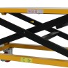 Zoom sur les ciseaux de la table élévatrice à manivelle 300kg plateau 1150x750mm