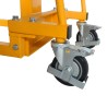 Zoom sur les roues du Gerbeur poste de travail à manivelle 1500mm 100kg