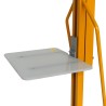 Zoom sur le plateau du Gerbeur poste de travail à manivelle 1500mm 100kg