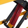 Zoom sur les ressorts de la Table élévatrice manuelle mise à niveau constant 400kg Plateau 1010 x 500mm