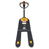 Vue arrière du Transpalette électrique 1500 kg fourches 1150 mm batterie lithium 30 Ah