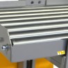 Zoom sur le plateau avec rouleaux pour gerbeur poste de travail