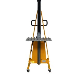 Vue de face plateau avec billes pour gerbeur poste de travail