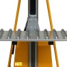 Zoom vue de face plateau avec billes pour gerbeur poste de travail